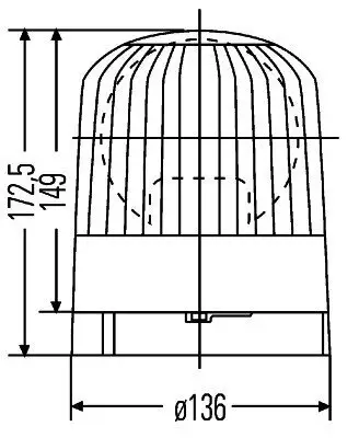 Rundumkennleuchte 12 V HELLA 2RL 007 552-001 Bild Rundumkennleuchte 12 V HELLA 2RL 007 552-001