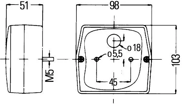 Heckleuchte 12 V HELLA 2SE 998 530-077 Bild Heckleuchte 12 V HELLA 2SE 998 530-077