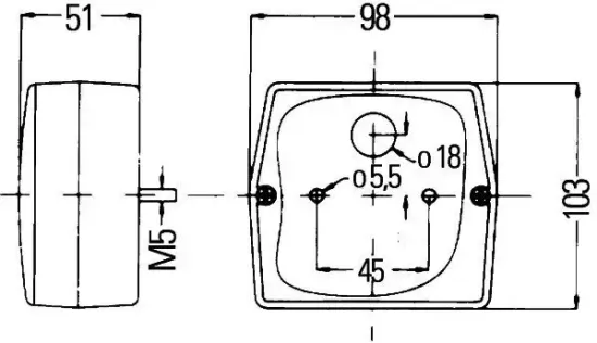 Heckleuchte 12 V links rechts HELLA 2SE 998 530-077 Bild Heckleuchte 12 V links rechts HELLA 2SE 998 530-077