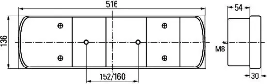 Heckleuchte 12 V 24 V rechts HELLA 2VD 008 205-041 Bild Heckleuchte 12 V 24 V rechts HELLA 2VD 008 205-041