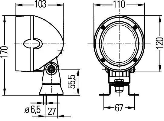 Arbeitsscheinwerfer 12 V 24 V HELLA 1GM 996 134-171 Bild Arbeitsscheinwerfer 12 V 24 V HELLA 1GM 996 134-171