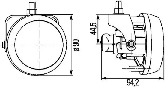 Nebelscheinwerfer 12 V rechts HELLA 1N0 009 295-021 Bild Nebelscheinwerfer 12 V rechts HELLA 1N0 009 295-021