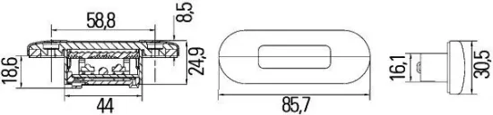 Einstiegsleuchte 12 V 24 V HELLA 2XT 959 680-812 Bild Einstiegsleuchte 12 V 24 V HELLA 2XT 959 680-812