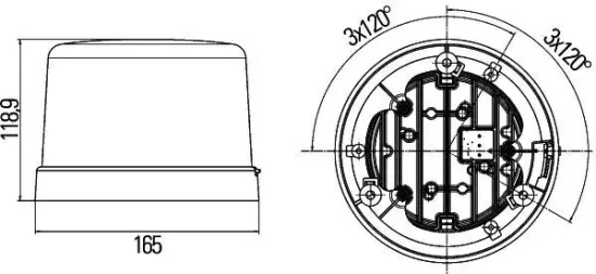 Rundumkennleuchte 12 V 24 V HELLA 2RL 011 484-101 Bild Rundumkennleuchte 12 V 24 V HELLA 2RL 011 484-101