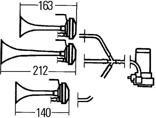 Fanfare 12 V HELLA 3PD 003 001-671 Bild Fanfare 12 V HELLA 3PD 003 001-671