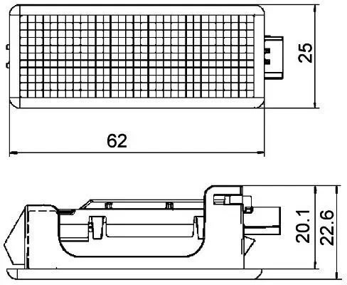 Einstiegsleuchte 12 V HELLA 2XT 010 622-101 Bild Einstiegsleuchte 12 V HELLA 2XT 010 622-101