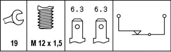 Bremslichtschalter 12 V HELLA 6DF 007 361-001 Bild Bremslichtschalter 12 V HELLA 6DF 007 361-001