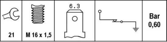 Öldruckschalter 12 V HELLA 6ZF 007 393-001 Bild Öldruckschalter 12 V HELLA 6ZF 007 393-001