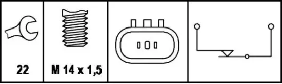 Schalter, Rückfahrleuchte 12 V HELLA 6ZF 008 621-041 Bild Schalter, Rückfahrleuchte 12 V HELLA 6ZF 008 621-041