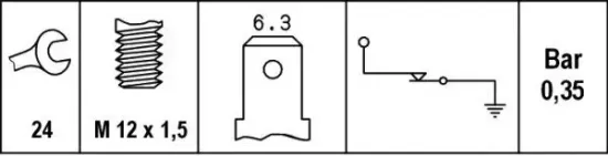 Öldruckschalter 12 V HELLA 6ZL 003 259-121 Bild Öldruckschalter 12 V HELLA 6ZL 003 259-121