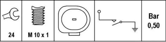 Öldruckschalter 12 V HELLA 6ZL 008 280-001 Bild Öldruckschalter 12 V HELLA 6ZL 008 280-001