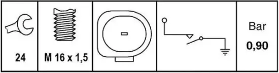Öldruckschalter 12 V HELLA 6ZL 003 259-721 Bild Öldruckschalter 12 V HELLA 6ZL 003 259-721