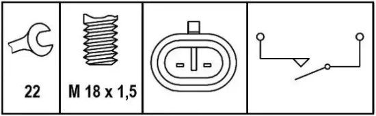 Schalter, Rückfahrleuchte 12 V HELLA 6ZF 008 621-301 Bild Schalter, Rückfahrleuchte 12 V HELLA 6ZF 008 621-301
