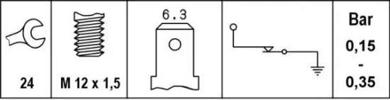Öldruckschalter 12 V HELLA 6ZL 008 280-061 Bild Öldruckschalter 12 V HELLA 6ZL 008 280-061