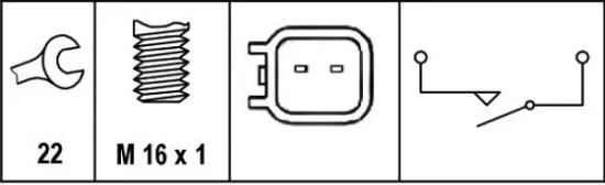 Schalter, Rückfahrleuchte 12 V HELLA 6ZF 010 965-051 Bild Schalter, Rückfahrleuchte 12 V HELLA 6ZF 010 965-051