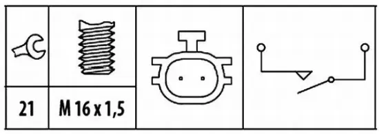 Schalter, Rückfahrleuchte 12 V HELLA 6ZF 181 612-061 Bild Schalter, Rückfahrleuchte 12 V HELLA 6ZF 181 612-061