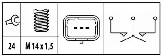 Schalter, Rückfahrleuchte 12 V HELLA 6ZF 181 612-071 Bild Schalter, Rückfahrleuchte 12 V HELLA 6ZF 181 612-071