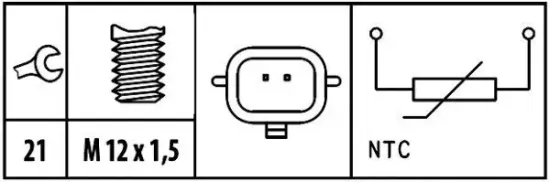 Sensor, Kühlmitteltemperatur 12 V HELLA 6PT 009 309-471 Bild Sensor, Kühlmitteltemperatur 12 V HELLA 6PT 009 309-471