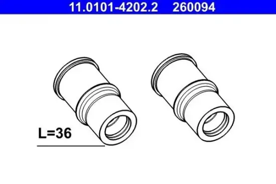 Führungshülsensatz, Bremssattel ATE 11.0101-4202.2 Bild Führungshülsensatz, Bremssattel ATE 11.0101-4202.2