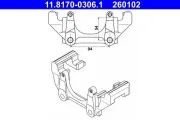 Halter, Bremssattel Vorderachse ATE 11.8170-0306.1