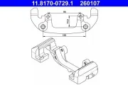 Halter, Bremssattel Vorderachse ATE 11.8170-0729.1
