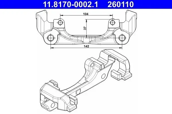 Halter, Bremssattel ATE 11.8170-0002.1