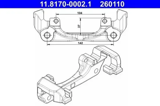 Halter, Bremssattel ATE 11.8170-0002.1 Bild Halter, Bremssattel ATE 11.8170-0002.1