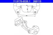 Halter, Bremssattel ATE 11.8170-0530.1