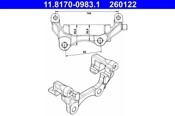 Halter, Bremssattel ATE 11.8170-0983.1