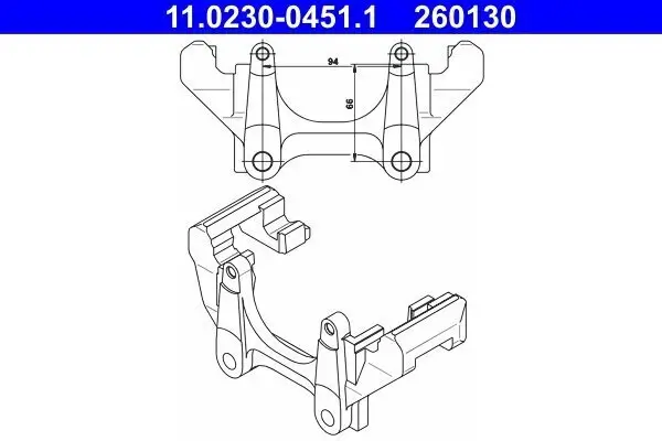 Halter, Bremssattel ATE 11.0230-0451.1