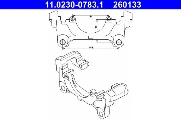 Halter, Bremssattel ATE 11.0230-0783.1