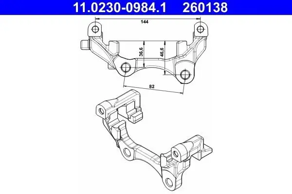 Halter, Bremssattel ATE 11.0230-0984.1