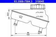 Ausgleichsbehälter, Bremsflüssigkeit ATE 03.3508-7504.3