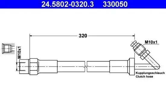 Kupplungsschlauch ATE 24.5802-0320.3 Bild Kupplungsschlauch ATE 24.5802-0320.3