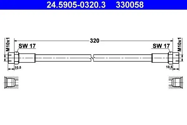 Kupplungsschlauch ATE 24.5905-0320.3