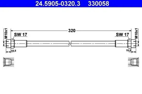 Kupplungsschlauch ATE 24.5905-0320.3 Bild Kupplungsschlauch ATE 24.5905-0320.3