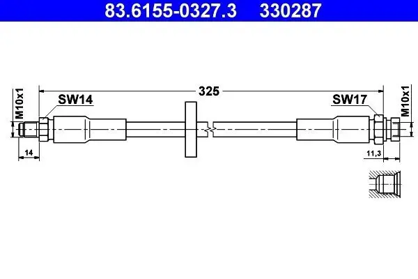 Bremsschlauch ATE 83.6155-0327.3