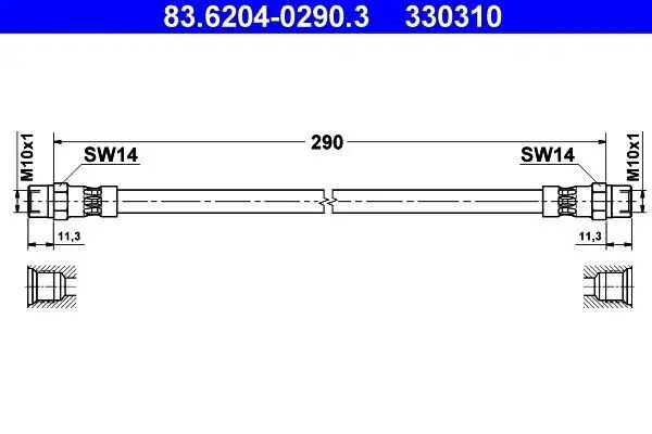 Bremsschlauch ATE 83.6204-0290.3