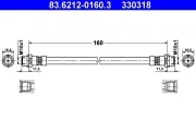 Bremsschlauch ATE 83.6212-0160.3