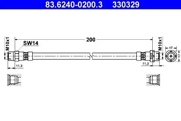 Bremsschlauch ATE 83.6240-0200.3
