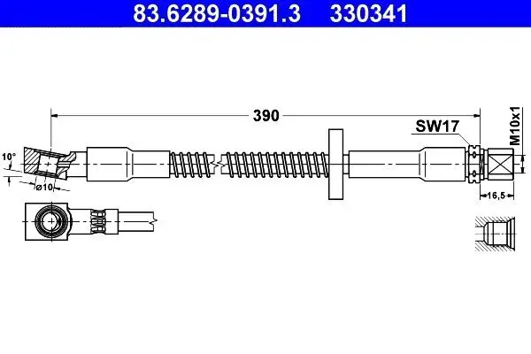 Bremsschlauch ATE 83.6289-0391.3