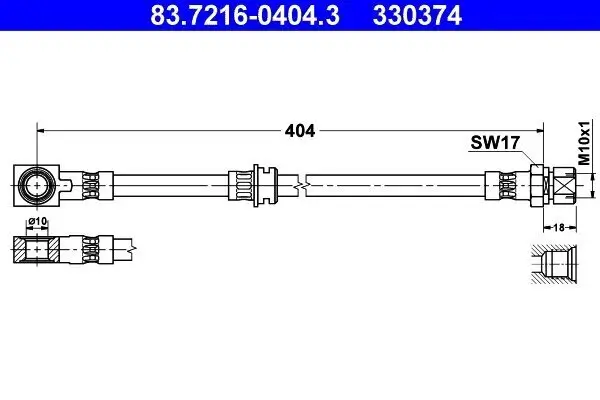 Bremsschlauch ATE 83.7216-0404.3