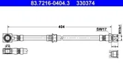 Bremsschlauch Vorderachse ATE 83.7216-0404.3