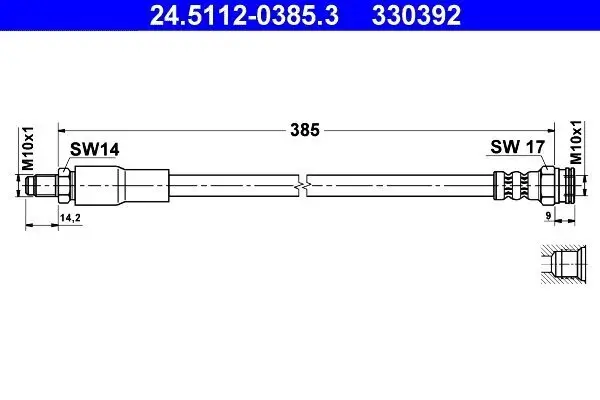 Bremsschlauch ATE 24.5112-0385.3