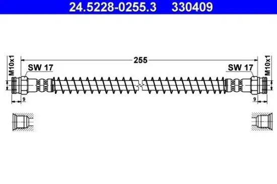 Bremsschlauch ATE 24.5228-0255.3 Bild Bremsschlauch ATE 24.5228-0255.3