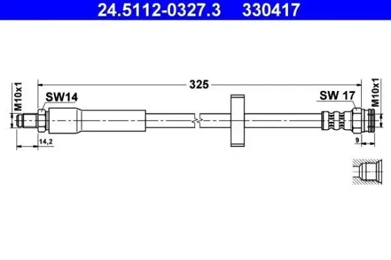 Bremsschlauch ATE 24.5112-0327.3 Bild Bremsschlauch ATE 24.5112-0327.3