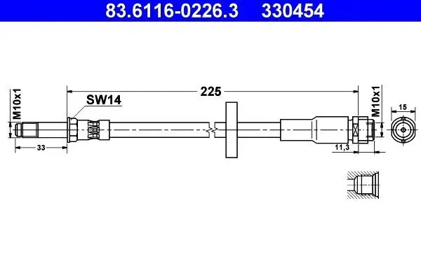 Bremsschlauch ATE 83.6116-0226.3