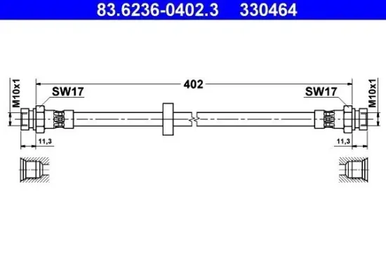 Bremsschlauch ATE 83.6236-0402.3 Bild Bremsschlauch ATE 83.6236-0402.3