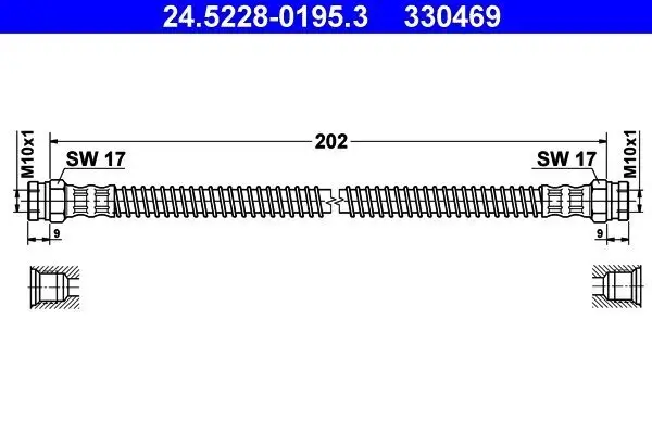 Bremsschlauch ATE 24.5228-0195.3