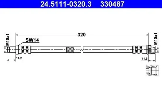 Bremsschlauch ATE 24.5111-0320.3 Bild Bremsschlauch ATE 24.5111-0320.3